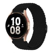20毫米弹性编织单环表带，兼容三星Galaxy Watch 7 FE/6/5/4（40毫米/44毫米）、Galaxy Watch 6/4 Classic、Galaxy Watch 5 Pro（45毫米）、Watch 4 Classic（42毫米/46毫米）、Galaxy Watch 3（41毫米）、Galaxy Active2，男女通用，可升级延长