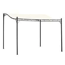 3 X 3 Meters Canopy Metal Wall Gazebo Awning Garden Marquee Shelter Door Porch Cream White - White - View 1