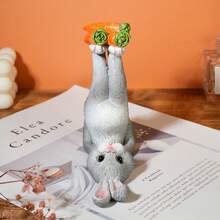 Rabbit Foot Stepping On Carrot Sculpture - Easter Decorative Resin Figurine, Ideal For Home And Garden Holiday Decor, Perfect For Rabbits - Multicolor - View 5