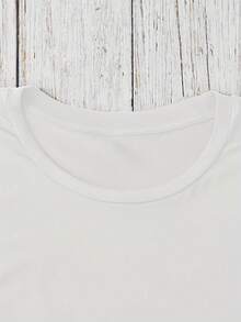 Women Casual Letter Printed T-Shirt Round Neck Short Sleeve Sports Top Summer Comfort Tee SOCCER MODE All Day Every Day Print - trắng - Xem 3