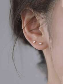 4 Pairs Elegant Pearl Stud Earrings For Girls, Delicate Minimalist Unique Pearl Earrings - Multicolor - View 4