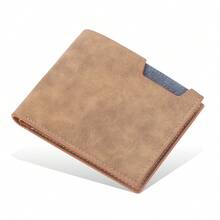Baellerry New Men's Short Wallet, Korean Style, Ultra-Billfold With Multiple Card Slots, Horizontal Design. - Grey - View 7