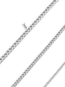 Men's Simple Chain Necklace, Fashionable Stainless Steel Necklace, Gift For Him - Multicolor - View 23