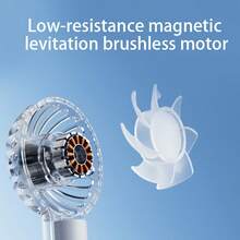 奢华晶莹剔透便携式迷你手持风扇，USB-C充电式涡轮风扇，三档可调静音风扇，夏季礼盒装