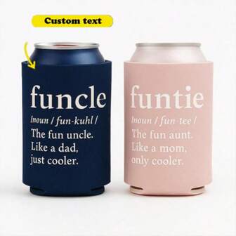 Anpassade roliga burkkylare, Personalisering av roliga burkkylare, burkkylare till faster, faster burkkylare, farbror burkkylare, present till fastrar, present till farbröder, kylare