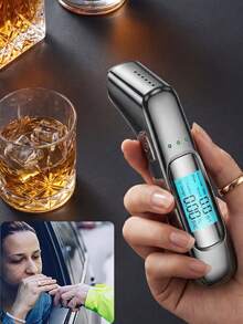 JMMO 1 Piece Non-Contact Blow Type Alcohol Detector High Precision Portable Breathalyzer Professional Drunk Driving Testing Instrument With Fast Response Digital LCD Display Auto Power-Off Long Battery Life For Drivers Law Enforcement Personnel Workplace Safety Checks Parties Weddings Daily Use Accurate Alcohol Tester,The Battery Capacity Is 200mAh - Multicolor - View 1