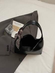 Minimalist Commuter Underarm Bag, New Fashionable Versatile Handbag & Shoulder Bag, Popular Trending Model - Black - View 6