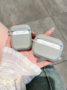 1pc Customizable Name, Star Name, Couple Name, Family Photo Customized, Gray Matte Shock-Proof Earphone Protective Case, Compatible With Airpods 2/3/4, Pro 1/2/3, Minimalist High-End Daily Use, Suitable As Gift For Yourself, Girlfriend, Boyfriend - Grey - View 3