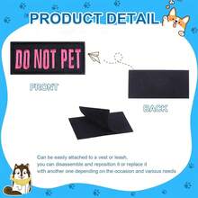 2 PCS  Patches With Removable Tactical Hook Loop Embroidered In Training Patch Do Not Pet WorFKing Dog Patch For Vest Harnesses Collars Leashes,PinkDONOTPET2PCS - Màu hồng DONOTPET2PCS - Xem 5