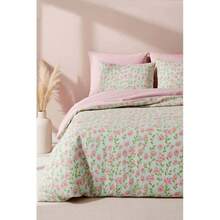 Sara Single Duvet Cover Set Cotton - White - View 2