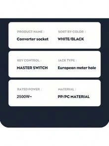 1 To 5 Outlet Converter With Switch, Multi-Function Nightlight, Multi-Plug Power Strip, European Standard 5-Socket Adapter