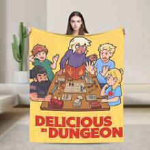 Dungeon Meshi Anime Marcille Laios Soft Warm Blanket S S Plush Bedding Throws Fluffy Home Decor Flannel Sofa Cover(5).Jpg - 白色 - 查看 1