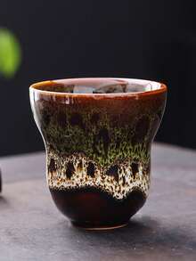 1个190毫升花生形陶瓷浓缩拿铁杯，创意个性化迷你家用水杯，男女皆宜的高端办公杯，派对毕业杯，个人办公杯，迷你水杯 - 彩色 - 查看 13