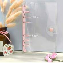 A6 Soft PVC 6 Rings Binder Cover Clear Budget Binder Clear A6 6-Hole Planner Binder Cover Yellow Purple Pink Round Ring Binder Cover For Refillable Notebook - Multicolor - View 10