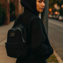 Men'S & Women'S 3D Backpack Hoodie With Built-In Backpack - All-Season Zip-Up Sweatshirt Jacket, Loose Fit Long Sleeve Hooded Travel Hoodie With Front Pocket, Unisex Casual Winter Wear, Medium-Stretch Fabric For Everyday & Travel (Solid Color - 格雷奶奶 - 查看 2