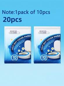 Bộ 200 miếng/gói, tấm lót bồn cầu dùng một lần, phụ kiện thảm lót bồn cầu chống thấm nước di động dùng khi đi du lịch, cắm trại, khách sạn, nhà vệ sinh, tấm lót bồn cầu chống thấm nước dùng một lần - miếng đệm bảo vệ - di động, thích hợp cho nhà vệ sinh công cộng, du lịch và nghỉ dưỡng. - Nhiều màu - Xem 20
