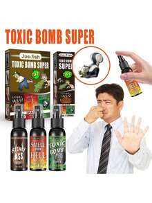 1个随机Jue-Fish臭臭玩具，气味有便便味、地狱味、炸弹味，趣味恶作剧喷雾，搞笑礼物，臭臭玩具，使用前请摇晃均匀，以免失去香味。 - 彩色 - 查看 5