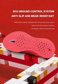 LI-NING 李宁 SHADOW 3 男女通用缓震回弹速度跑鞋 - 螢光果紅 - 查看 7