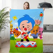 Warm Winter Blankets P-Plim P-Plims Knee Bed Fleece Custom Nap Camping Fluffy Soft Blankets Decorative Sofa Microfiber Bedding(10).Jpg - 白色 - 查看 1