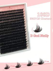 320 Clusters 100D Faux Mink Eyelashes Cluster Lashes 0.07mm D Curling 10-16mm Mix Natural Eyelashes Extension 3D Russian Strip Volume Individual Eyelash Cluster Makeup Tools(60D 80D Lash Individual Cluster)