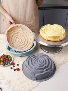 1个创意硅胶玫瑰花蛋糕模具，不粘易脱模烘焙工具，适用于软糖、巧克力、橡皮糖、饼干、果冻、布丁、蛋糕、冰块、肥皂等（粉色、灰色），是母亲节、妇女节、派对、节日、餐厅、餐车、面包店、情人节派对、家居装饰、家居礼品的理想之选。 - 彩色 - 查看 2