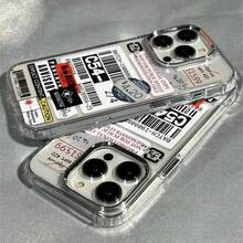 1pc Industrial Style Label Patchwork Photo Frame Soft Phone Compatible With 17 16 15 14 13 12 11 Pro 14 15 16E Plus XS XR X 8 SE 2020 Valentines Day Phone [Model] - 1 cái - Xem 3