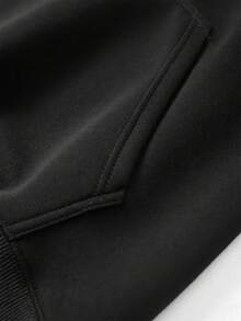Bump Set Spike Repeat Volleyball Hoodie Hoodie Streetwear Adjustable Hood Friends Gothic Style Lovers Streetwear Concerts Motivational Quotes Minimalist Fleece Hoodie - 黑色 - 查看 4