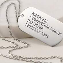 Dây chuyền thẻ bài quân đội bằng thép không gỉ tùy chỉnh, dây chuyền thẻ nhận dạng quân đội kỷ niệm, có thể khắc chữ, thích hợp làm quà tặng cho bạn trai, dây chuyền mặt dây chuyền khắc chữ cá nhân hóa, có thể tùy chỉnh khắc chữ, dây chuyền mặt dây chuyền hình vuông, thích hợp cho người đam mê, Ngày của Mẹ, Ngày của Cha, thời trang bạc, thời trang mùa thu, cổ điển, tối giản. - Bạc - Xem 6