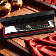 SELINER 24孔半音阶口琴，适合初学者、学生和专业人士，C调，节日礼物 - 銀 - 查看 3