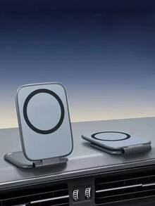 1PC Ultra Thin Car Phone Holder, Ultra-Thin Magnetic Folding Strong Magnetic Support Bracket, Car Back Mounted Phone Desktop Holder, Extendable And Foldable, Compatible With IPhone And Android Phones, Suitable As A Birthday Gift For Family And Friends, Car Phone Holder, Phone Accessories