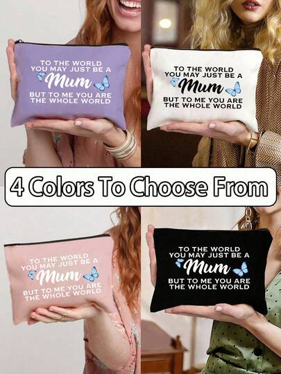 حقيبة مستحضرات تجميل بنمط حرفي إبداعي "فراشة زرقاء أم" مطبوعة عليها، حب للأم، أساسيات التجميل، فنانو المكياج المحترفون يختارون منتجات بعناية لحل مشكلة تشتت مستحضرات التجميل، حقيبة تخزين، حقيبة أدوات التجميل، محفظة صغيرة، حقيبة قرطاسية، حقيبة يد، مناسبة للعطلات والشاطئ والسفر والتخييم والنزهات والاستخدام اليومي، هي هدية عملية لعيد الأم