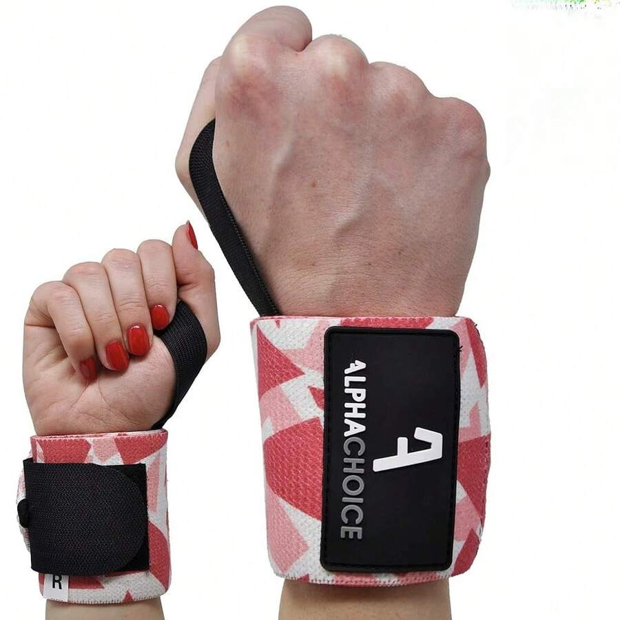 Alphachoice Handgelenk Bandagen Fitness Handgelenkschoner für Bodybuilding, Krafttraining, Crossfit | Wristband Handbandage Gelenkschoner Frauen und Männer-6859 - Rosen-Tarnung - Übersicht 1