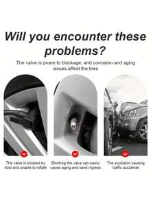 2pcs/Pack Skull Shaped Copper Alloy Tire Valve Caps Set, Corrosion Resistant, Universal Valve Stem Covers For Cars, Trucks, Motorcycles, SUVs And Bicycles - Multicolor - View 8