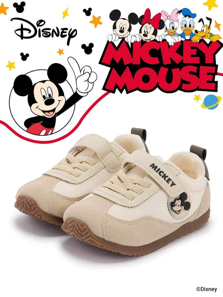Disney 1 Pair Children's Sports Shoes, Suitable For Daily Wear, Festivals, Sports And Outdoor Activities. Comfortable, Foot-Fitting, Anti-Slip, Durable, Breathable. (Boys' Sports Shoes, Boys' Casual Shoes, Children's Sports Shoes, Girls' Sports Shoes, Girls' Casual Shoes) - Beige - View 1