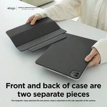 Magnetic Folio Case Compatible With IPad A16, 10th Generation 10,9 Inch Back Plate Can Be Attached To Metal Materials, Compatible With Apple Pencil And S Pencil Case Dark Grey - DarkGrey - View 4