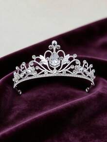 تاج مرصع بالراين للنساء، تاج أميرة أنيق، مناسب لحفلات عيد الميلاد والحفلات الراقصة والزفاف وعيد الحب - متعدد الألوان - مشاهدة 6