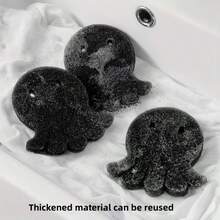 1/2/3/5/6/10个装可重复使用干湿两用清洁海绵，可爱小熊和章鱼图案，适用于洗衣机、宠物衣物，可去除沙发、床、衣物和汽车上的宠物毛发