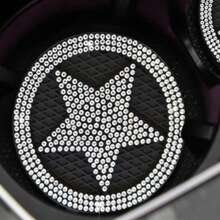 2入組卡通恐龍圖案矽膠防滑汽車杯墊