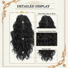 Ponytail Hair Claw Clip, Water Wave Curly Ponytail Wig, Fluffy New Style Ponytail Wig - Multicolor - View 6