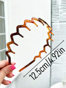 2件/1件裝 女款黑色與玳瑁色細髮箍，時尚百搭優雅極簡純色髮飾，適合日常配戴 - 彩色 - 查看 2