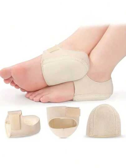 Two Pieces Of Heel Protector Light Fitting, Fresh, Breathable, Adjustable Heel Support, Shock Absorption And Comfort, Specially Designed For Foot Care, Soft Gel Cushioning, Relieving Heel Hammer Pain, Providing Moisture Support, Suitable For Dry Heels, And Shock Absorption Heel Pad