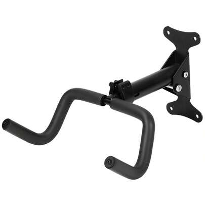 Piorlado Bike Wall Mount - Adjustable Distance For Bike Storage Wall - MTB, Road Bike, E-Bike Compatible - Space Saving Bike Rack Black