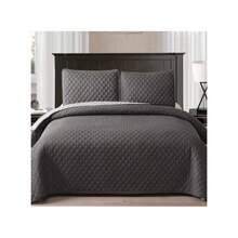 Duvet Cover Set Ultrasonic Premium Designs For Bedroom Complete Bedding Set With Pillow Covers Reversable Embossed Pattern Lightweight Duvet Cover Set - Grey - View 13