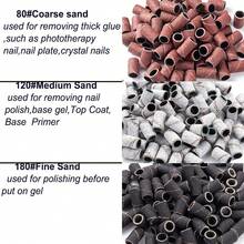 50/75/100/210pcs Grit Nail Sanding Bands With Mandrel Nail Drill Bits Pedicure Tools Gel Polish Remove Grinder Band 80#120#180# - Multicolor - View 6