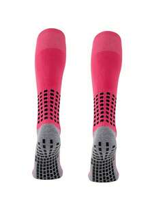 1 Pair Children's Anti-Slip Professional Football Socks, Thick Terry Lining Knee-High Sports Socks, Polyester Knit Fabric, Back To School, First Day Of School - Multicolor - View 14