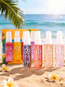 1/4/5pcs Gift Box Set Brazilian Fragrance Mist, Tropical Breeze Indoor Spray, Natural Wardrobe Freshener & Moth Repellent, Multi-Layer Energizing Mist, Long-Lasting Scent - Multi-spice - View 1