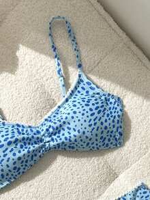 2pcs/Set Cute & Sexy Holiday Beach Vacation Single Party Summer Bikini Set - Multicolor - View 5