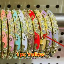 1pc Enamel Drip Oil Luxury Palace Style Hinged Bangle Bracelet, Convenient To Wear, Suitable As Birthday, Valentine's Day, New Year Gift, Party Or Holiday Wear - Thin Crown Bracelet - View 23