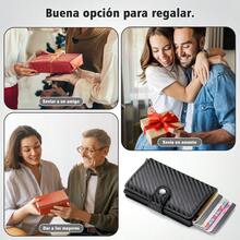 TendenciaCartera De Hombre Con Tarjetero De Aluminio Protección RfidCalidad premium - Marrón claro - Ver 10
