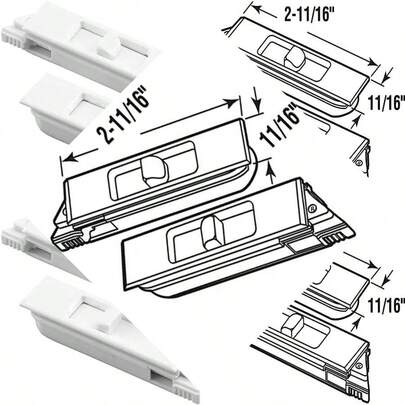 Window Tilt Latch For Altrium Windows, Plastic, Euro White Color, Left And Right Hand Latches, No Fasteners Required